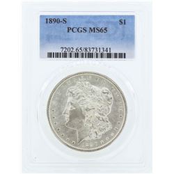 1890-S $1 Morgan Silver Dollar Coin PCGS MS65