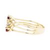 Image 3 : 14KT Yellow Gold 0.10ctw Ruby and Diamond Ring