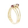Image 4 : 14KT Yellow Gold 0.10ctw Ruby and Diamond Ring