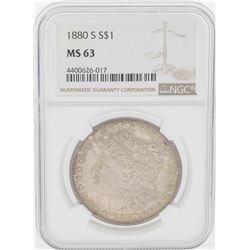 1880-S $1 Morgan Silver Dollar Coin NGC MS63