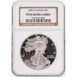 2002-W $1 American Silver Eagle Coin NGC PF69 Ultra Cameo