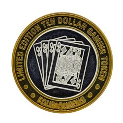.999 Silver Four Queens Hotel & Casino Las Vegas $10 Limited Edition Gaming Toke