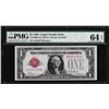Image 1 : 1928 $1 Legal Tender Red Seal Note PMG Choice Uncirculated 64EPQ