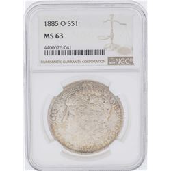 1885-O $1 Morgan Silver Dollar Coin NGC MS63