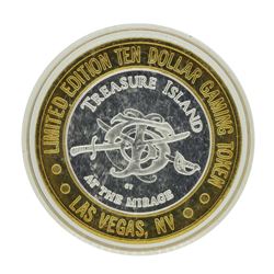 .999 Silver Treasure Island Las Vegas $10 Casino Limited Edition Gaming Token