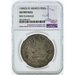 1900ZS FZ Mexico Peso Coin NGC AU Details