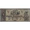 Image 1 : 1800s $5 Canal Banking Co. New Orleans Obsolete Bank Note