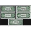 Image 2 : Lot of (5) Consecutive 1935A $1 North Africa WWII Emergency Silver Certificate N