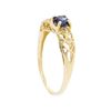 Image 4 : 14KT Yellow Gold Lady's 0.50ct Sapphire and Diamond Ring
