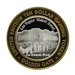 .999 Silver Golden Gate Las Vegas, NV $10 Limited Edition Casino Gaming Token