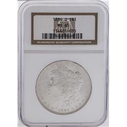1884-O $1 Morgan Silver Dollar Coin NGC MS65