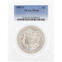 1882-S $1 Morgan Silver Dollar Coin PCGS MS64