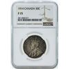 Image 1 : 1914 Canada 50 Cent Coin NGC F15