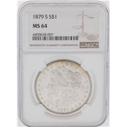 1879-S $1 Morgan Silver Dollar Coin NGC MS64