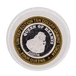 .999 Silver Four Queens Hotel & Casino Las Vegas, NV $10 Limited Edition Gaming