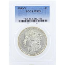 1900-S $1 Morgan Silver Dollar Coin PCGS MS65