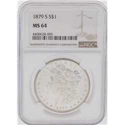 1879-S $1 Morgan Silver Dollar Coin NGC MS64