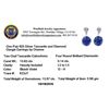 Image 3 : SILVER 13.83ctw Tanzanite and Diamond Earrings