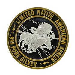 .999 Silver Limted Edition Native American Series $10 Limited Casino Gaming Toke
