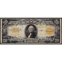 1922 $20 Gold Certificate Note
