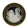 Image 2 : .999 Silver Las Vegas Club $10 Limited Edition Casino Gaming Token