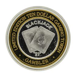 .999 Silver Gambler Hotel & Casino Reno, NV $10 Limited Edition Casino Gaming To