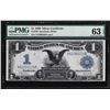Image 1 : 1899 $1 Black Eagle Silver Certificate PMG Choice Uncirculated 63EPQ