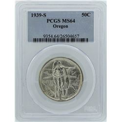 1939-S Oregon Trail Memorial Commemorative Half Dollar Coin PCGS MS64