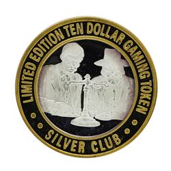 .999 Silver Silver Club Casino Sparks, NV $10 Limited Edition Casino Gaming Toke