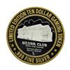 Image 2 : .999 Silver Silver Club Casino Sparks, NV $10 Limited Edition Casino Gaming Toke