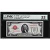 Image 1 : 1928B $2 Legal Tender Note PMG Graded About Uncirculated 53