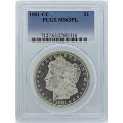 1881-CC $1 Morgan Silver Dollar Coin PCGS MS63PL