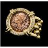 Image 2 : 14KT Yellow Gold Coin Ring
