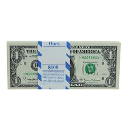 Pack of (100) Consecutive 1999 $1 Federal Reserve STAR Notes St. Louis
