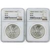 Image 1 : Set of 1983MO-1984MO Mexico 1 Onza Silver Libertad Coins NGC MS66
