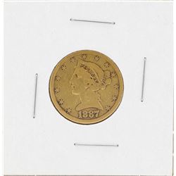 1887-S $5 Liberty Head Half Eagle Gold Coin