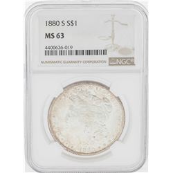 1880-S $1 Morgan Silver Dollar Coin NGC MS63