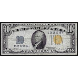 1934A $10 North Africa Silver Certificate WWII Emergency Note