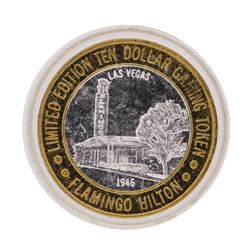.999 Silver Flamingo Hilton Las Vegas, Nevada $10 Casino Limited Edition Gaming