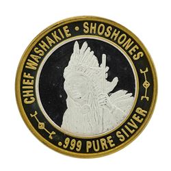 .999 Silver Limted Edition Native American Series $10 Limited Casino Gaming Toke
