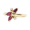Image 1 : 14KT Yellow Gold 0.15ctw Ruby and Diamond Ring
