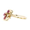 Image 2 : 14KT Yellow Gold 0.15ctw Ruby and Diamond Ring