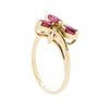 Image 3 : 14KT Yellow Gold 0.15ctw Ruby and Diamond Ring