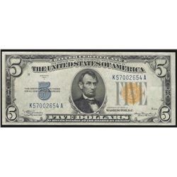 1934A $5 North Africa Silver Certificate WWII Emergency Note