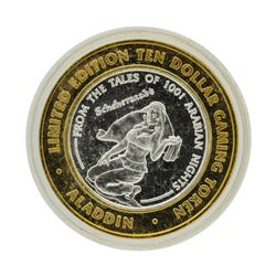 .999 Silver Aladdin Resort Casino Las Vegas, NV $10 Limited Edition Gaming Token
