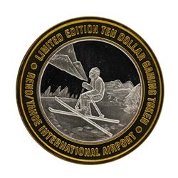 .999 Silver Reno Tahoe International Airport $10 Casino Limited Edition Gaming T