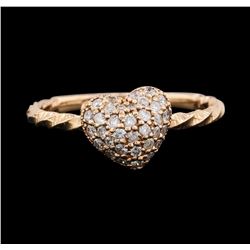 14KT Rose Gold 0.30ctw Diamond Ring
