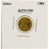 Image 1 : 1784 Charles III Spanish 1/2 Escudos Gold Coin