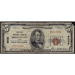 1929 $5 National Bank of Brigham City, Utah National Currency Note CH# 6036