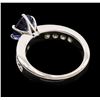Image 3 : 14KT White Gold 2.79ct Tanzanite and Diamond Ring